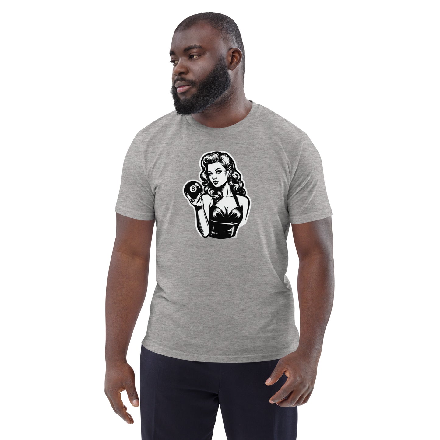8 Ball Pin up girl fitted t-shirt