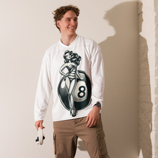 Sexy 8 ball recycled hockey jersey