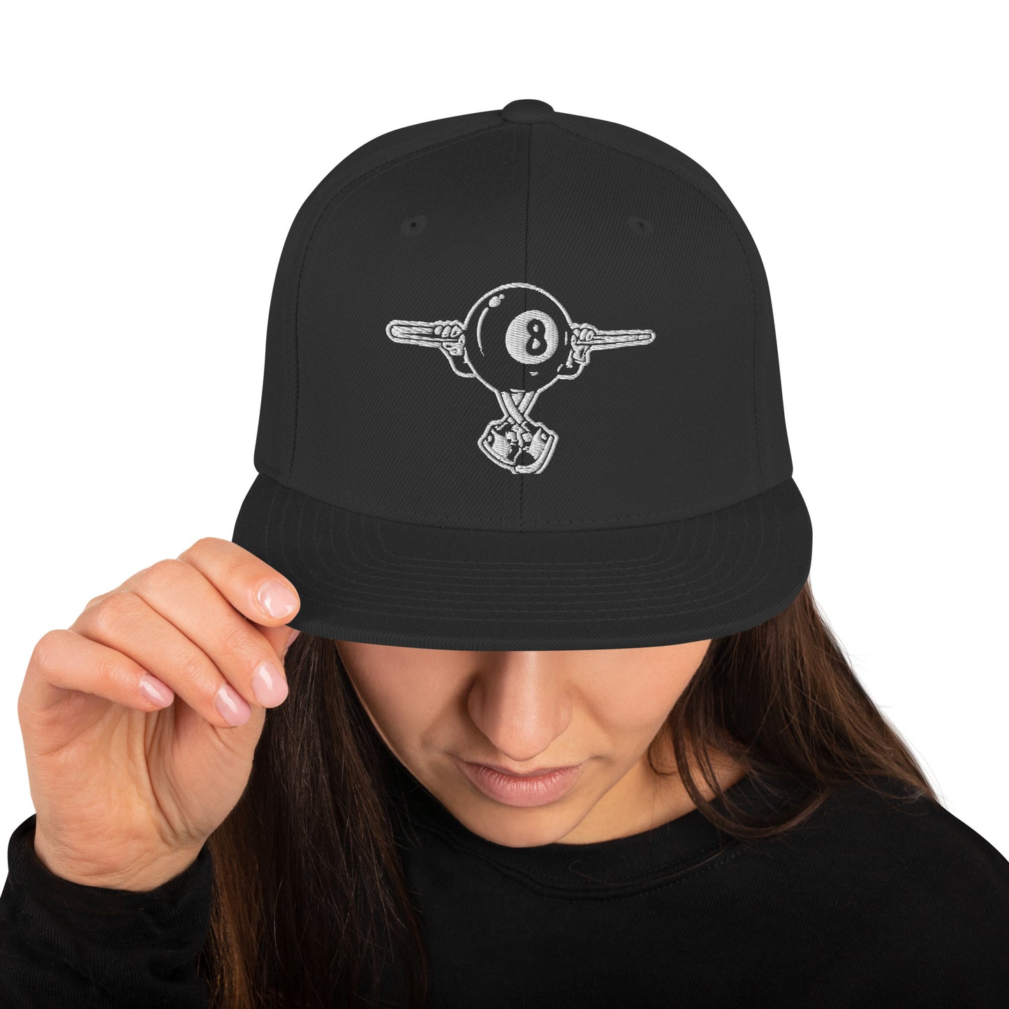 8 ball guy Snapback Hat