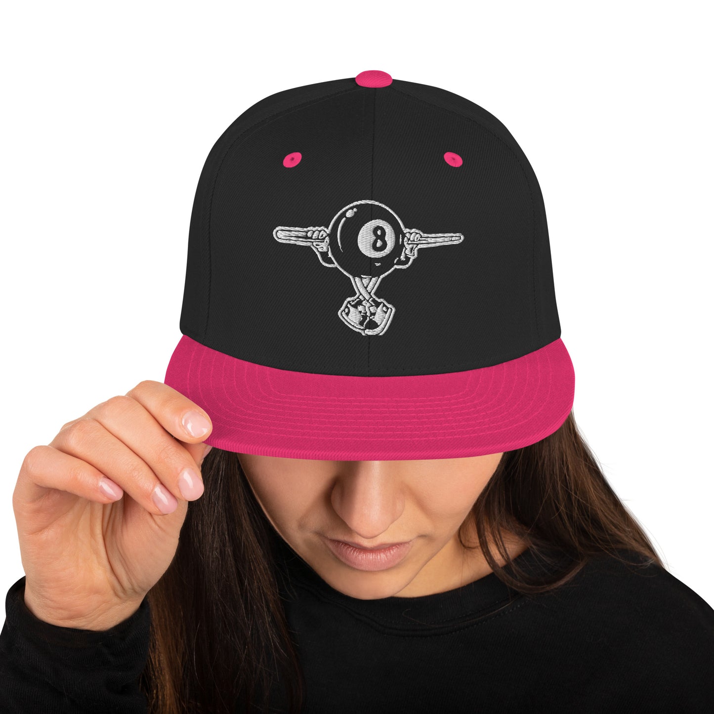8 ball guy Snapback Hat