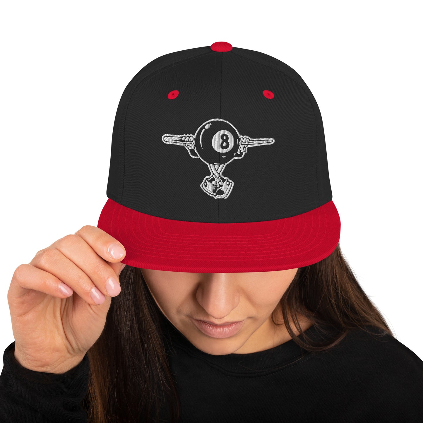8 ball guy Snapback Hat