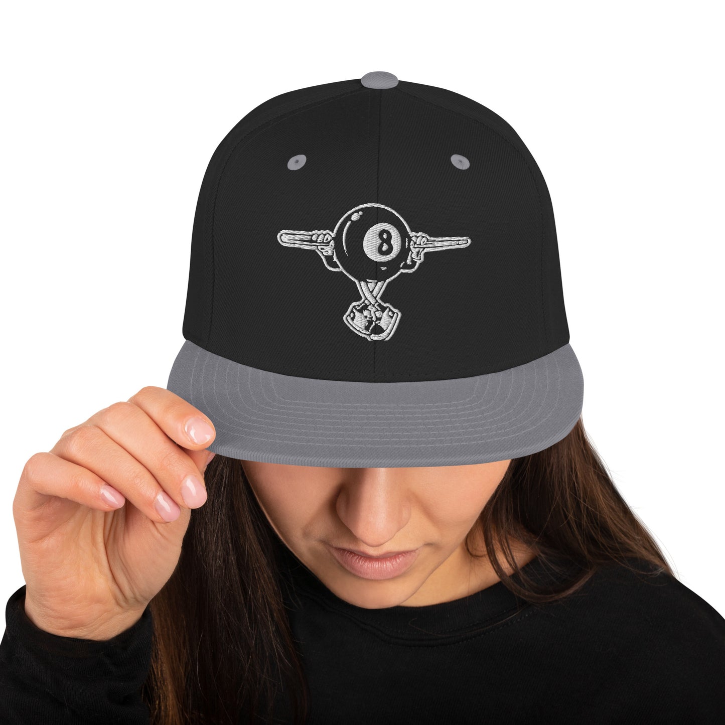 8 ball guy Snapback Hat