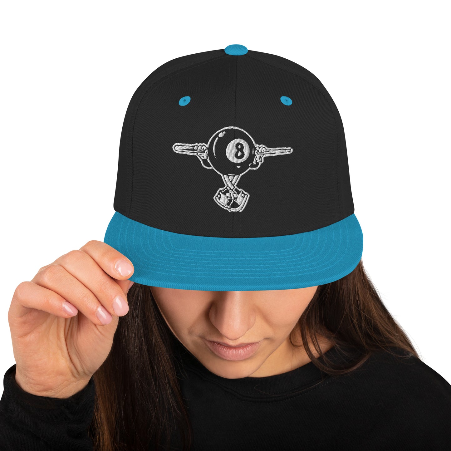 8 ball guy Snapback Hat