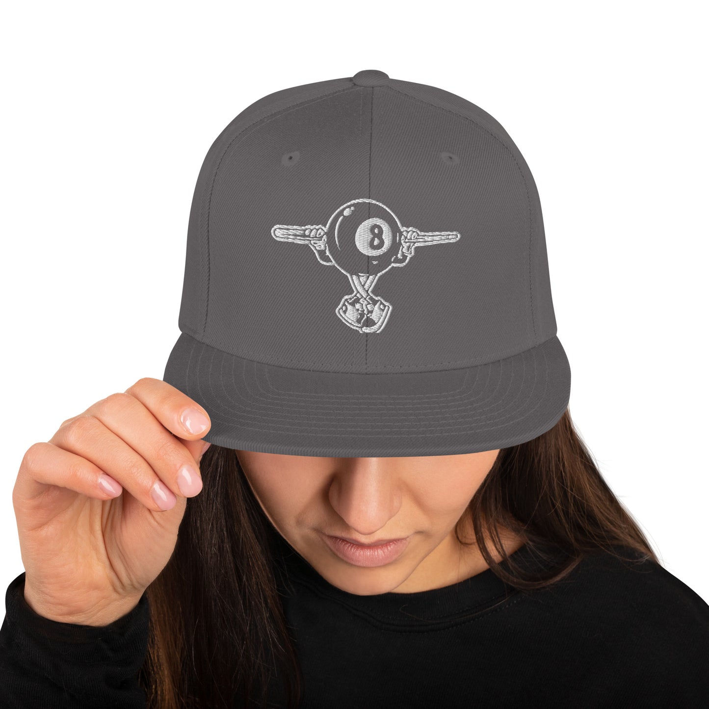 8 ball guy Snapback Hat
