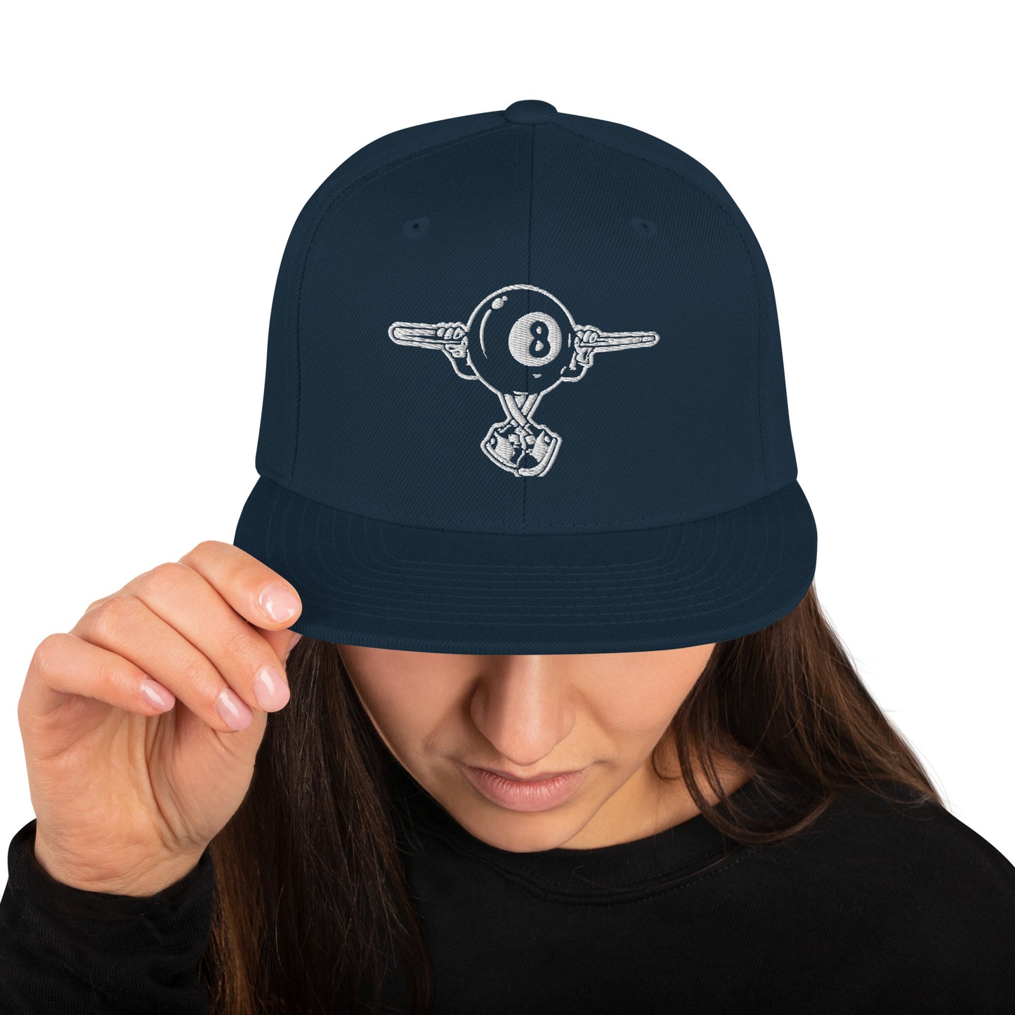 8 ball guy Snapback Hat