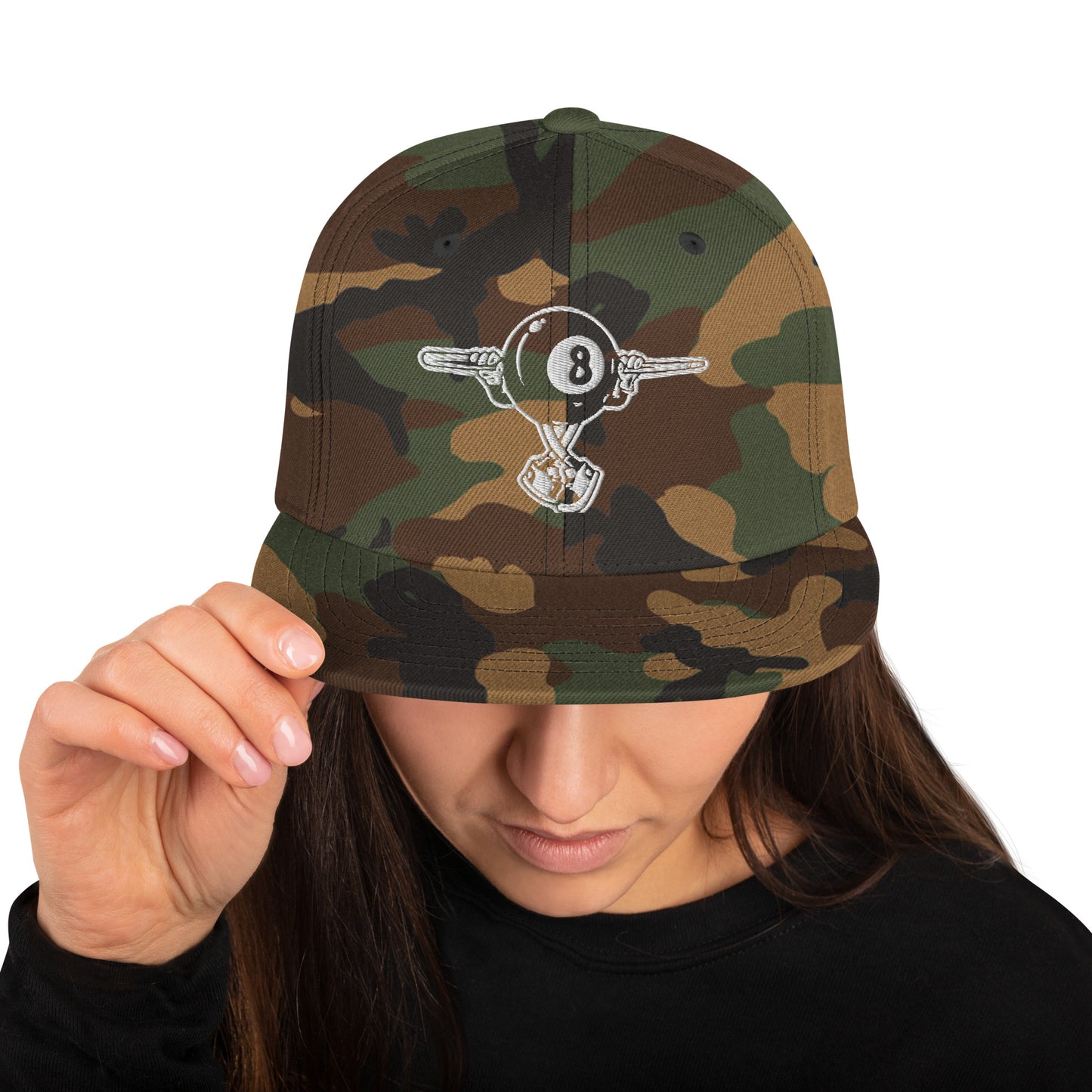 8 ball guy Snapback Hat
