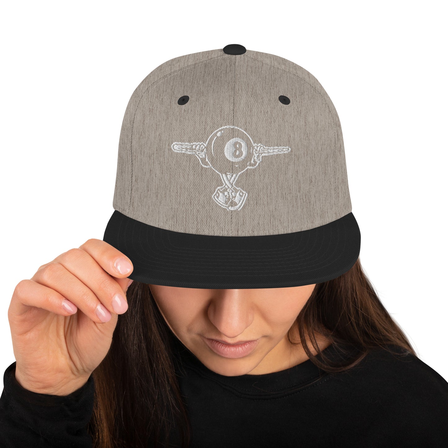 8 ball guy Snapback Hat