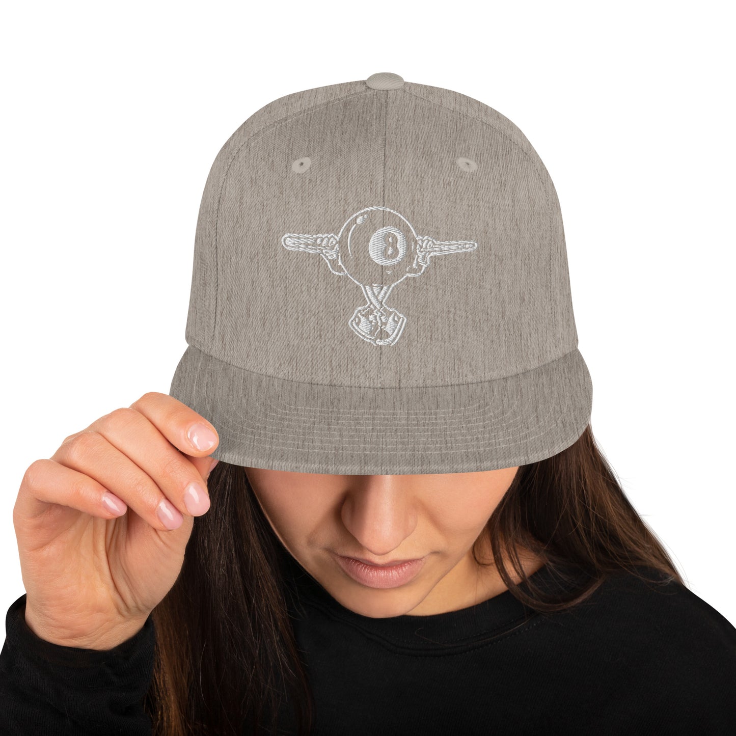 8 ball guy Snapback Hat
