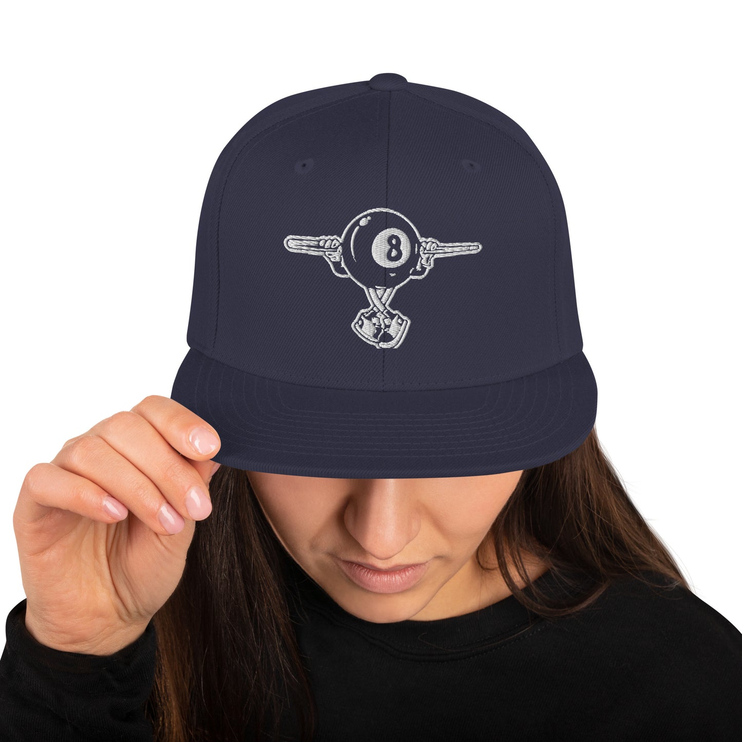 8 ball guy Snapback Hat