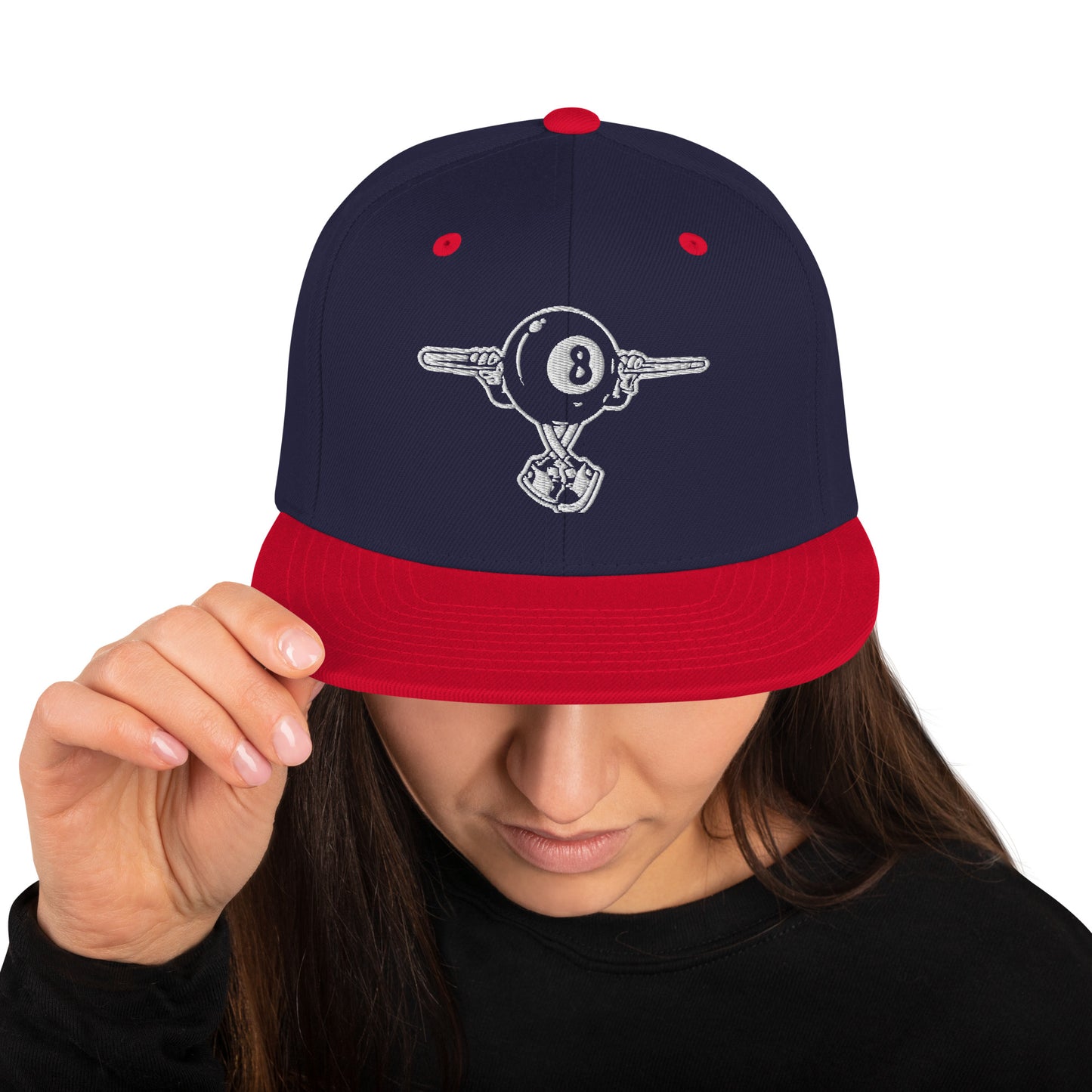 8 ball guy Snapback Hat
