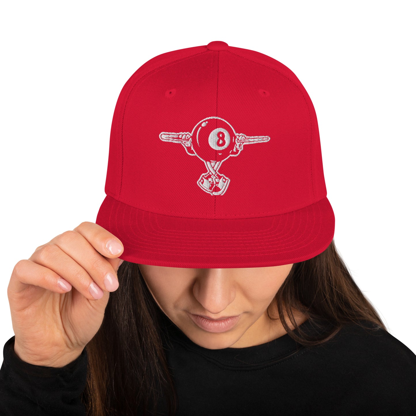 8 ball guy Snapback Hat