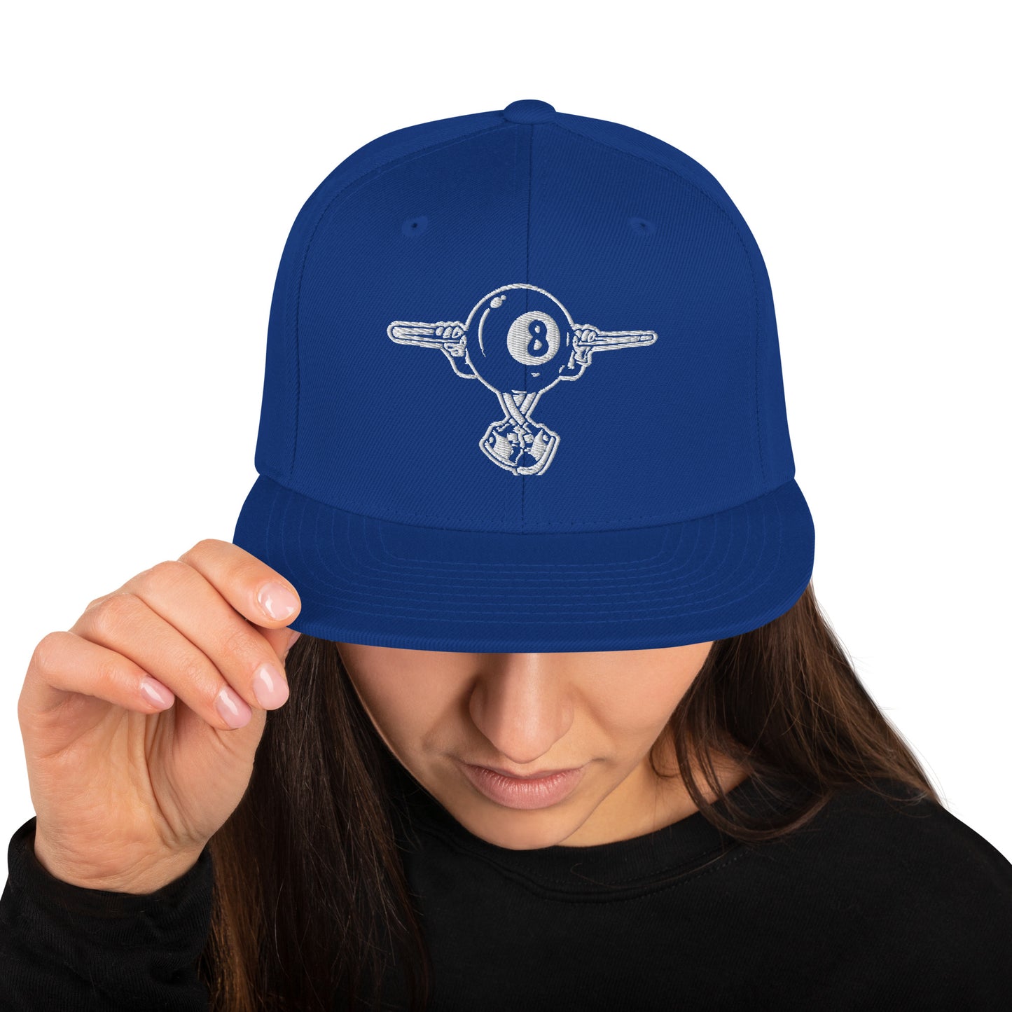 8 ball guy Snapback Hat