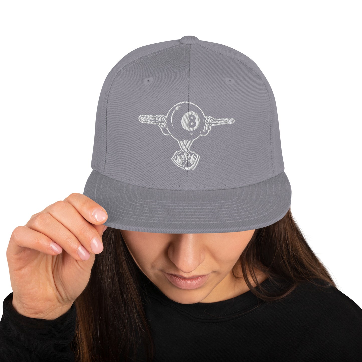 8 ball guy Snapback Hat