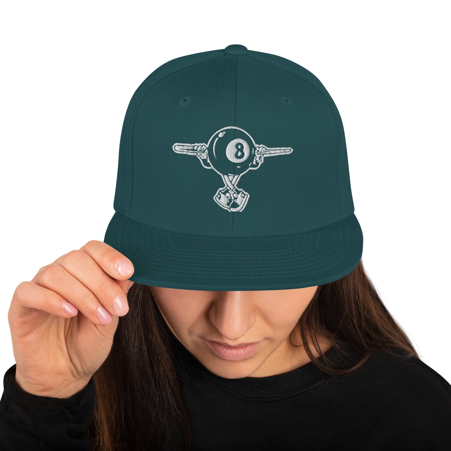 8 ball guy Snapback Hat