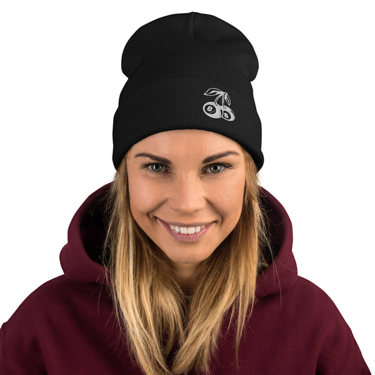 8 ball cherry beanie