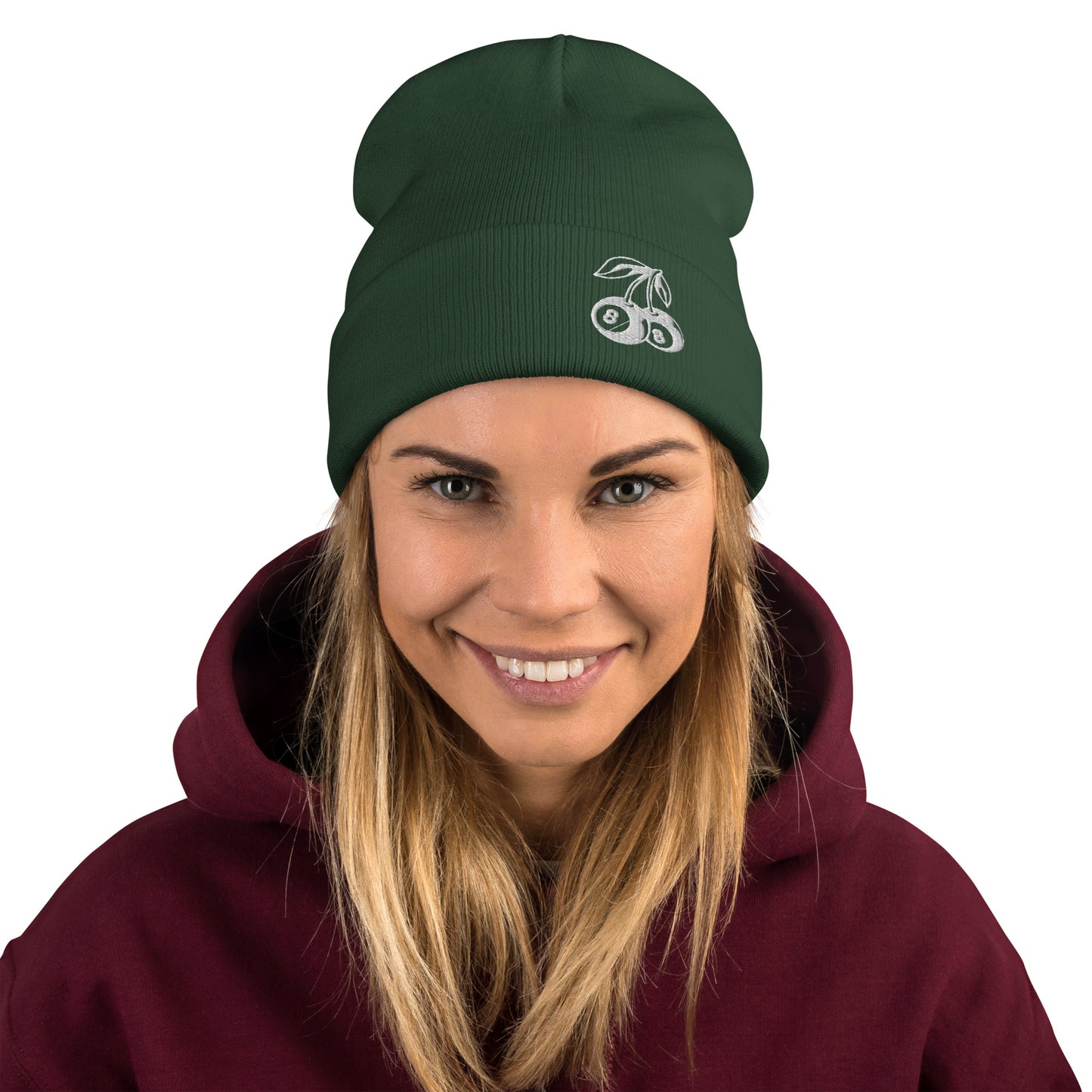 8 ball cherry beanie