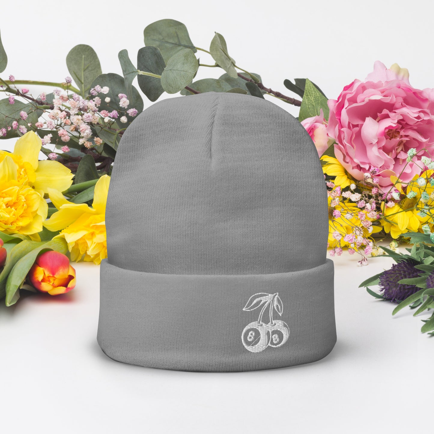 8 ball cherry beanie