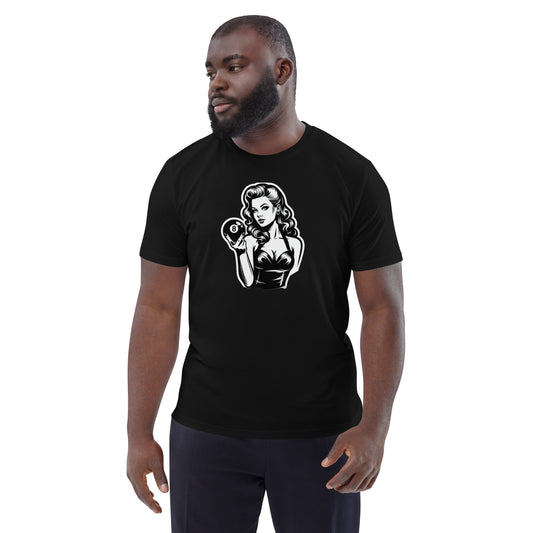 8 Ball Pin up girl fitted t-shirt