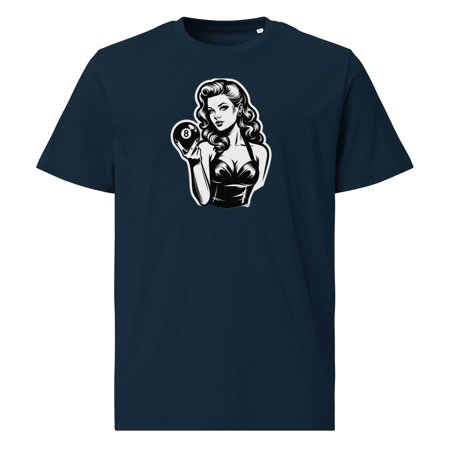 8 Ball Pin up girl fitted t-shirt
